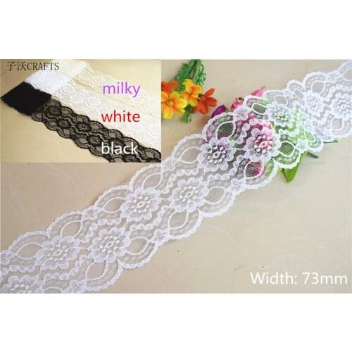 10 yards lace embroidery 7.3 cm wide lace ribbon DIY toys jewelry underwear clothing accessories 5 color