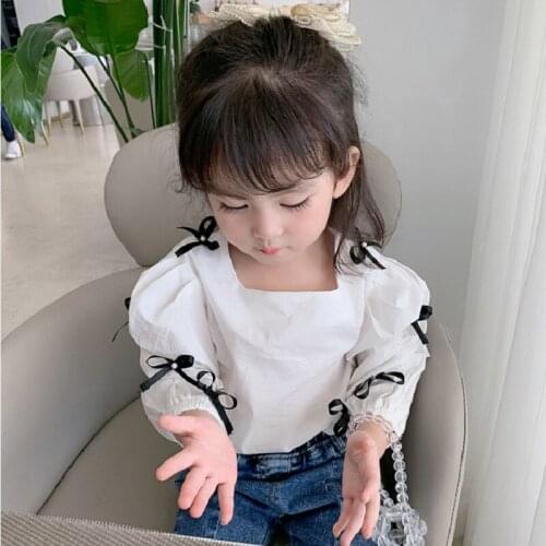Lovely Children Clothes Spring Summer Girls Cotton Blouses Shirts Kids Teenagers Outwear Breathable High Quality