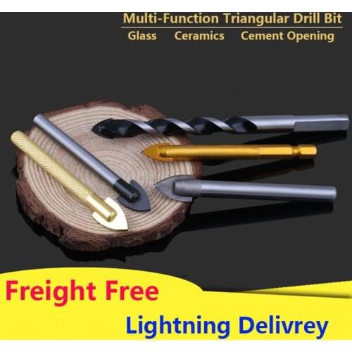 Chrome Steel Alloy Multi-Function Triangle Drill Bit Glass Concrete Wall Ceramic Tile Drill Alloy Triangular Bit Cement Opening