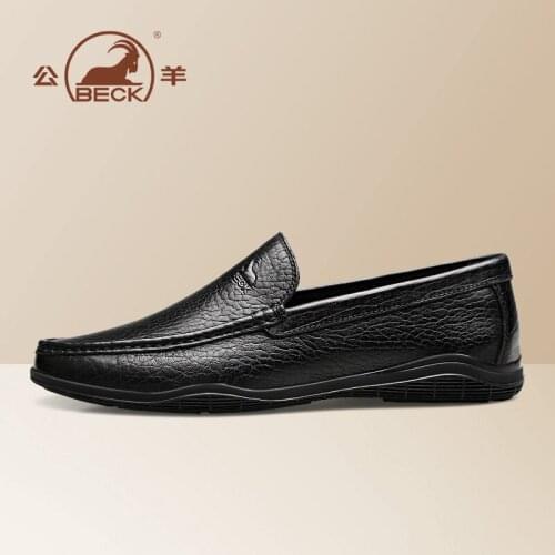 Genuine Leather Men casual Shoes Luxury Slip on Formal Loafers Moccasins Black white Male Driving footware