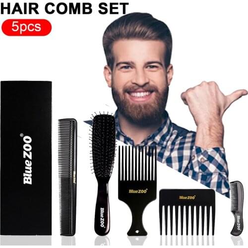 Five-in-one Hair Comb Set Effectively Solve Grease Dullness Anti-static Soft Plastic Pp Material Multi-purpose Brush Comb Set