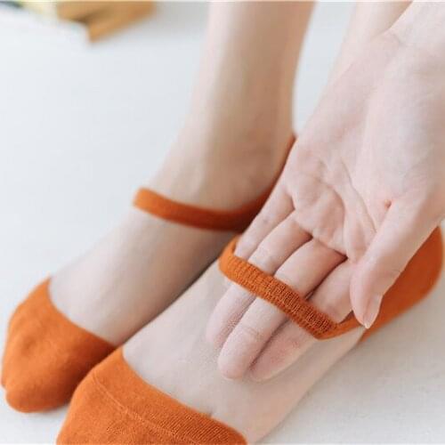 5 Pair/package thin cotton socks of women Invisible boat socks patchwork crystal socks ankle socks the size 34-39