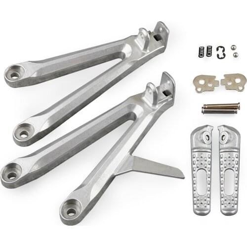 1Pair CNC Motorcycle Footpegs Foot Rest Pegs Bracket Rear Passenger Footrests for Honda CBR 600 RR 2005 2006 CBR600RR