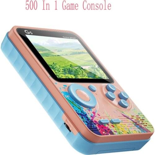 Video Game Consoles Handheld Game Player Portable 3 Inch 500 Retro Games In 1 Classic 8 Bit LCD Color Screen For Boys Gifts