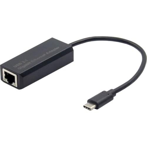 Wired 1 RJ45 Port TypeC Gigabit Ethernet Adapter 1000M for PC Laptop USB3.1 Lan Network Card Chip IntelAX88179 10/100/1000Mbps
