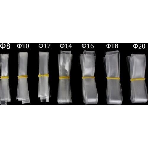 1 Meter 2:1 8MM 10MM 12MM 14MM 16MM 18MM 20MM Transparent Clear Heat Shrink Tube Shrinkable Tubing Sleeving Wrap Wire kits