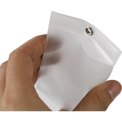 Transparent Loose Leaf Pouch Garment Tag Filing Bags Paper Card Pocket Info Pouch