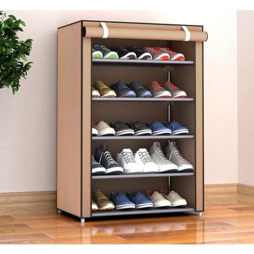 Modern Simple Design Folding Shoebox Stainless Rack Organizer Storage Wardrobe Cabinets For Home Bedroom Storage