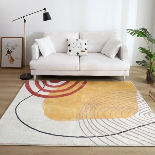 Modern Art Carpet Living Room Home Bedroom Carpet for Kids Room Sofa Coffee Table Fluffy Rug Floor Mat Nordic Ins Floor Rugs
