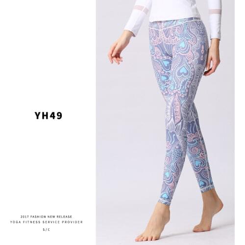 Fitness Yoga Sports Leggings Women Stretched Printed Yoga Pants Yoga leggings Female Sport Trousers Running Tights Workout Pants