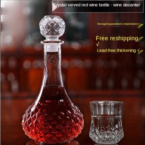 Home Bar Round Ball Shape Crystal Whiskey Wine Beer Drinking Glass Bottle Decanter Whiskey Liquor Carafe Water Jug Barware Tools
