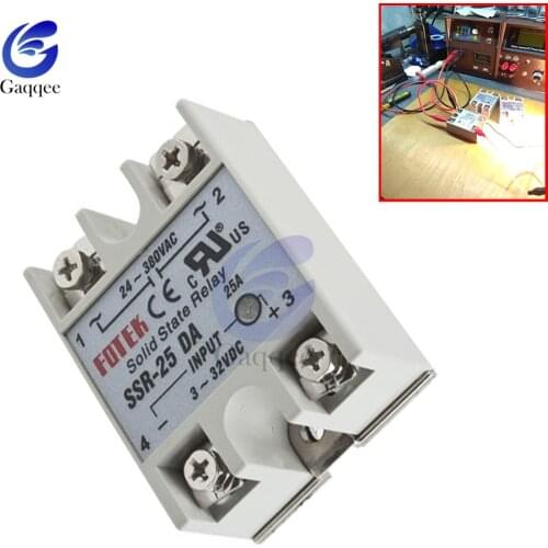 Solid State Module Solid State Relay Shield SSR-25DA 25A 3-32V DC to 24-380V AC SSR 25DA Power Supply Relay Module Board