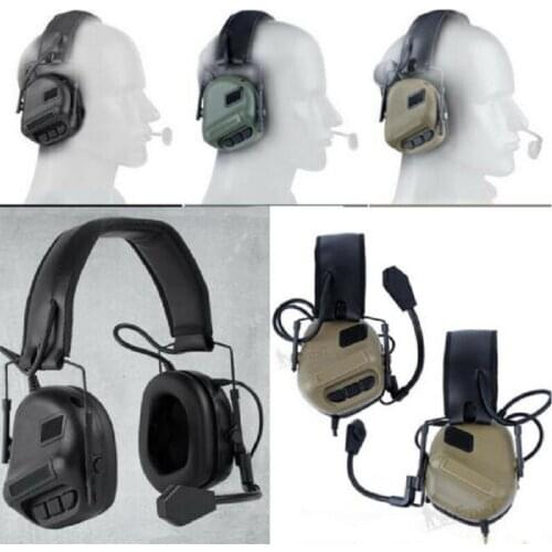 Outdoor Hunting Tactical Airsoft Paintball Communication Headset Head Wearing Version