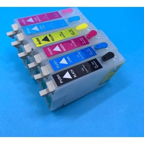 YOTAT Refillable ink cartridge T0801 - T0806 for Epson P50 PX650 PX700 PX800 PX710 PX720 PX810 PX820 R265 R285 R360 RX560 RX585