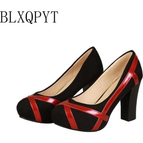BLXQPYT Big Size 33-46 Limited Zapatos Mujer Tacon Women Shoes high heels 9CM New Spring Autumn Pumps Wedding Party Shoes T19