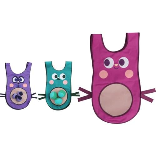 Dice Games Toy Oxford Cloth Sticky Waistcoat With 3PCS Dodgeball Children Ball Vest Kindergarten Parent-child Throwing Game