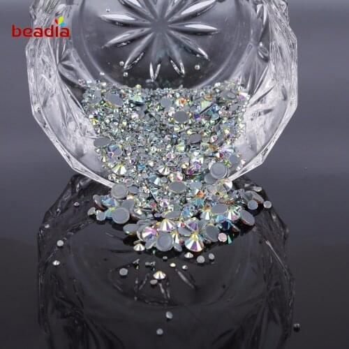 1.3-6.5mm High Quality Strass Hot Fix Rhinestones Crystal Clear Flatback Nail Stone For DIY Clothing Hot back Hot fix