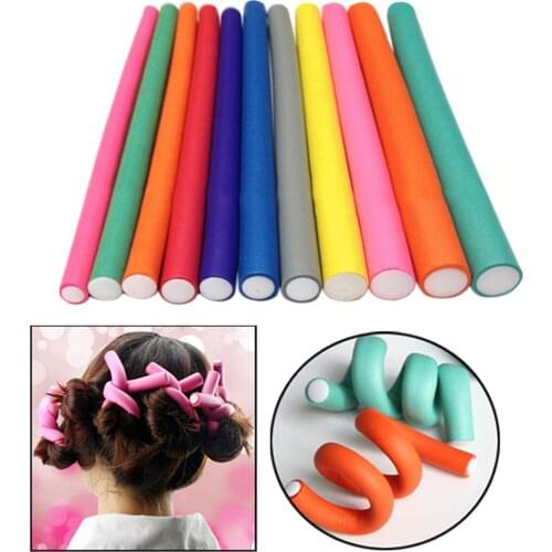 10 Pcs Twist Foam Hair Rollers Bendy Foam Flexible Curling Rods for Short, Medium and Long Hair