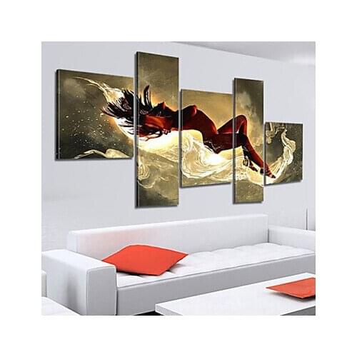 100% Hand-painted Nude Oil Painting sensual abstract sensual abstract Home Decor Abstract Nude Oil Painting on Canvas 5pcs/set