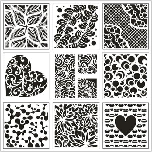 14*13cm Love Heart Leaves DIY Layering Stencils Wall Painting Scrapbooking Coloring Embossing Crafts Album Paper Card Template