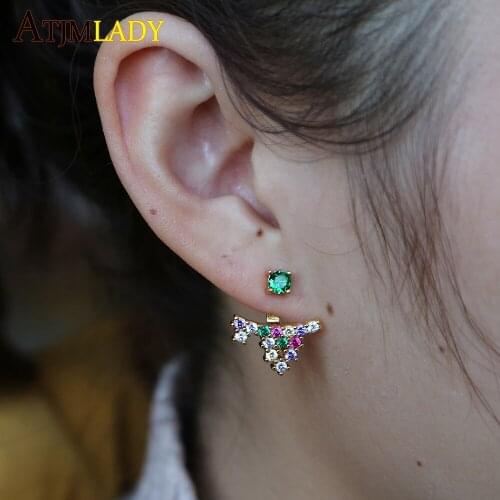 2019 christmas gift multi colors green blue red beautiful earring minimal bling bling lovely delicate gorgeous fashion jewelry