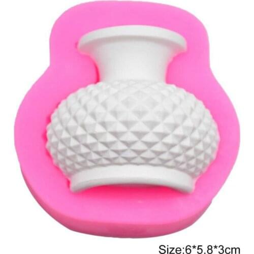 3D Pot Vase Silicone Mold Fondant Chocolate Candy Resin Polymer Clay Soap Mold Cupcake Cookie Decoration Jewllery Silicone Mould