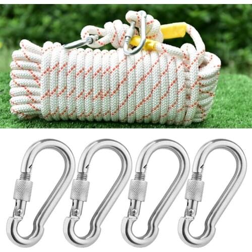 4PCS Aluminum Gourd Type Carabiner Spring Clip Keychain Hiking Bottle Camping Hook Fishing Backpack Travling For Home Outdo A7Q1