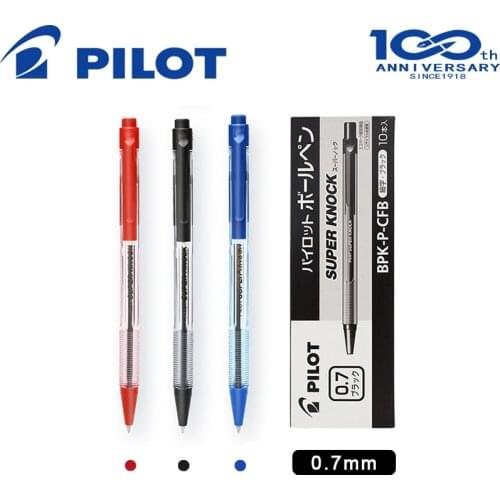 6pcs/box JAPAN PILOT BPK-P Ballpoint Pen 0.7MM Standard Ballpoint Pen Wholesale Writing SuppliesOffice and School Supplies