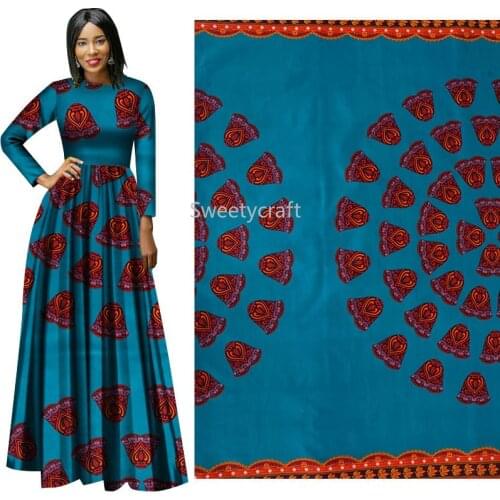 6 yards 100% Polyster Africa Ankara fabrics print patchwork tissu real wax pagne sewing dress craft DIY accessory African Cloth