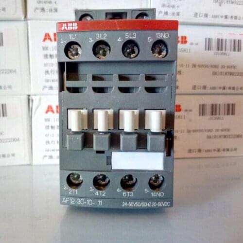 ABB 3-ploe contactors AF series AC/DC 1NC or 1NO 50HZ/60HZ 24V~60V DC 20V-60V 12A 5.5kw AF12-30-10-11 AF12-30-01-11