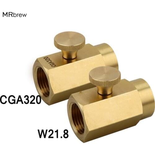 Soda CO2 Adapter Soda Cylinder Refill Adapter Inflatable Valve For W21.8-14 Or CGA320 Connector Soda Cylinder Tank Tools