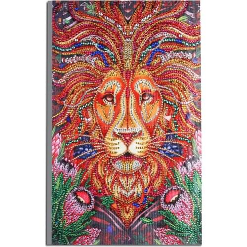 5D DIY Art Diamond Painting Animal Flower Lion Pattern Diamond Mosaic Full Embroidery Cross Stitch Home Decoration Gift