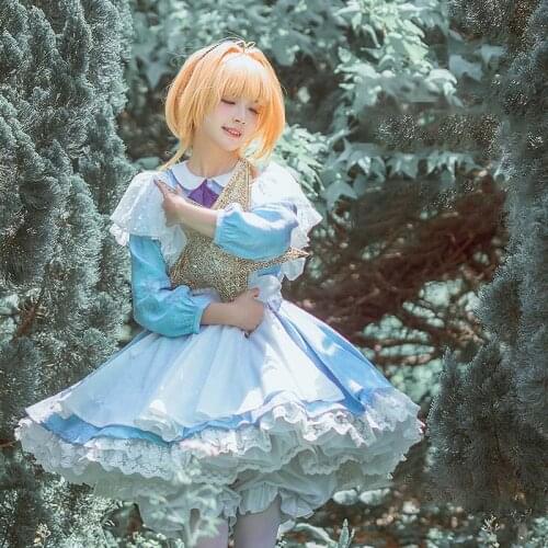 Anime Card Captor Alice Dream KINOMOTO SAKURA Cosplay Costume Women Cute Maid Dress Halloween Carnival Uniforms