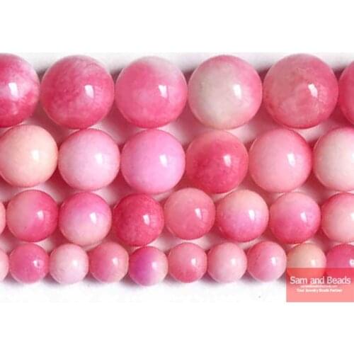 Free Shipping Natural Stone Peach Malaysia Chalcedony Loose Beads 6 8 10 MM Pick Size For Jewelry Making PJB01