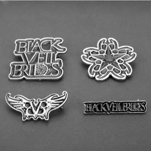 BLACK VEIL BRIDES Pins BVB Logo Emo Steampunk Gothic Band Merch Pins for Collar Bag Clothes Lapel Pin Badge Gift Corsage