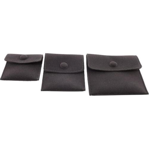 Double-Sided Cloth Ring Storage Snap Button Cloth Velvet Bag Jewelry Soap Delivery Maternity Packaging