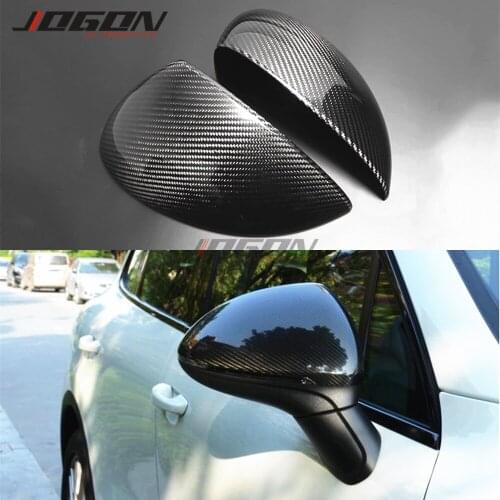 Glossy & Matte Carbon For Porsche Macan S GTS 2015- 2020 Car Styling Side Rearview Mirror Cover Trim Cap Add On Accessories