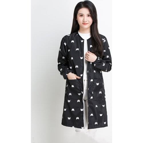 M/L/XL Pet Grooming Work Clothes Hair Salon Gown Hairdressing Long Sleeve Work Clothes Barber Shop Waterproof Apron G1107