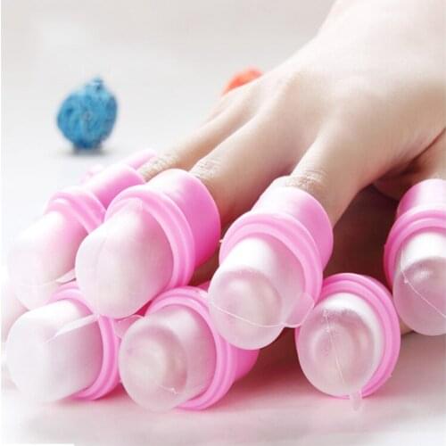 Hot 10 Pcs Wearable Nail Soak off Soaker Polish Remover DIY Nail Art Tool Acrylic UV Gel Polish Remover Soaker Clip Soaker Caps