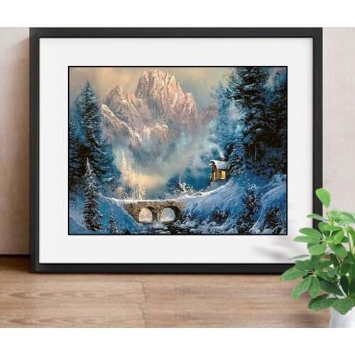 Diamond Mosaic Landscape 5D DIY Embroidery Diamond Painting Mountain Full Square Drill Picture Of Rhinestone Home Decor