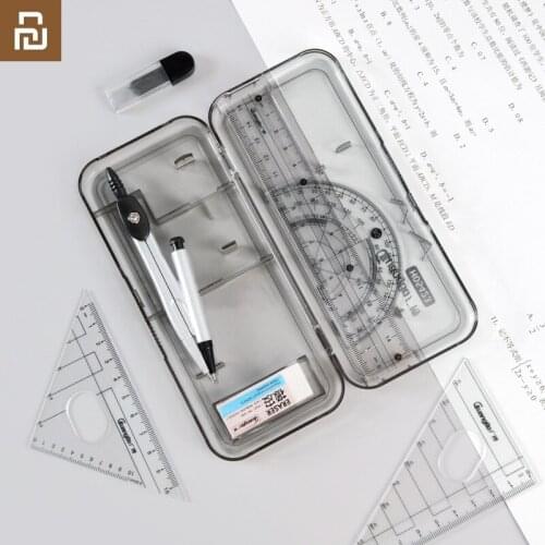New Youpin 7pcs of Compass Set For Testing Drawing Design Compasses Ruler Eraser Rulers School Teaching Student Learning Tools
