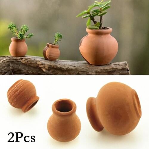 2PCS Flower Pots Mini Terracotta Pot Clay Ceramic Pottery Planter Flower Pots Succulent Nursery Pots For Flower Plants Crafts