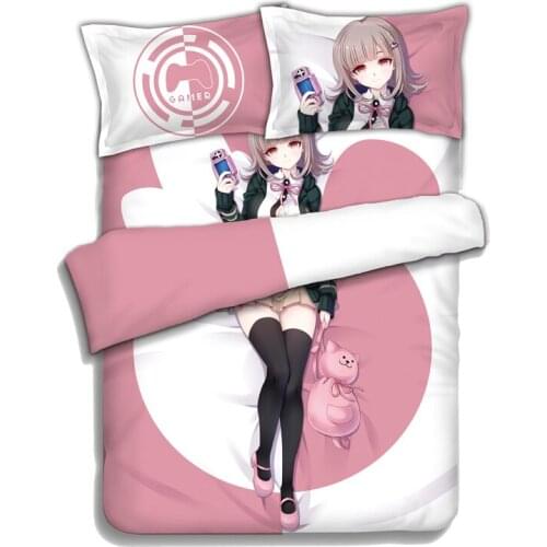 Japanese Anime Nanami ChiaKi Bedding Sheet Bedding Sets Bedcover Pillow Case 4PCS