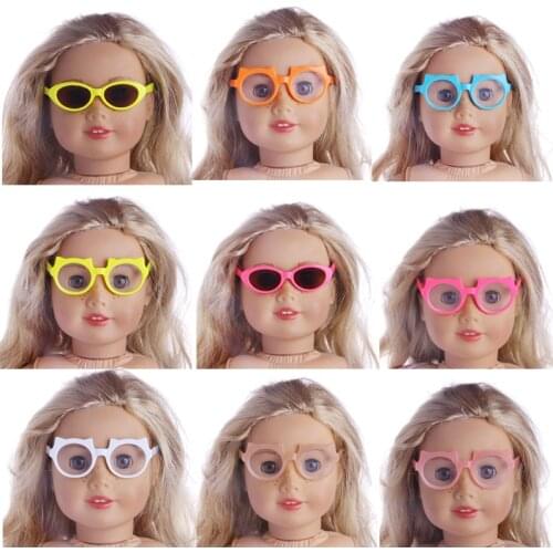 Doll 10 Styles Glasses Sunglasses For 18 Inch American Doll&43Cm Born Baby Accessories Generation,Girls Russia Toy Gift
