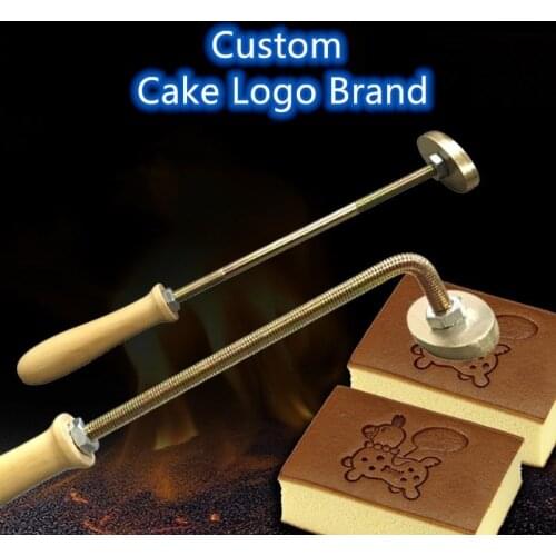 Custom Logo Cake Brass Stamping Tool High-temperature Resistant Metal Bread Mould Brand Alphabet Letters wood beef leather