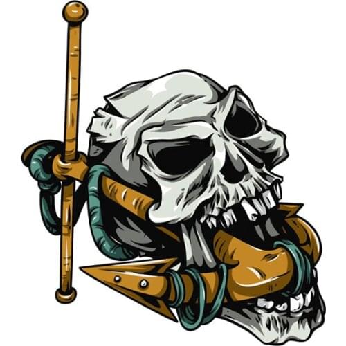 Personality Funny Car Accessories Anchor Skull Decal Car Sticker for Motorcycle Volkswagen Polo Golf Peugeot 206 PVC 15cm X13cm