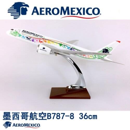 36CM 1:150 B787-800 model AEROMEXICO Airlines W base 787 metal alloy aircraft plane collectible display model