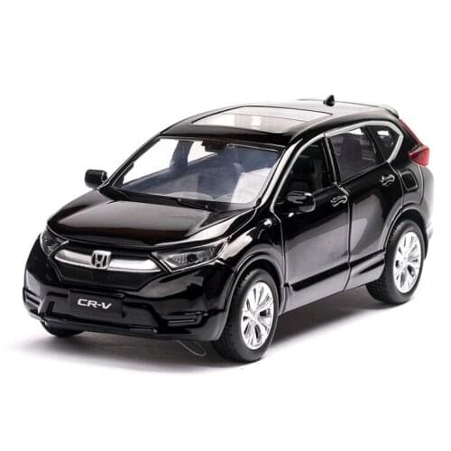1: 32 Honda CRV family car model simulation return force car SUV childrens toys birthday new year Christmas gift black car