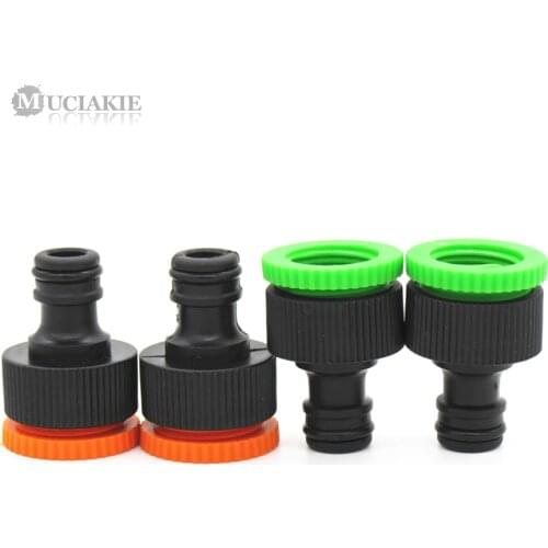 MUCIAKIE 2PCS 1/2'' 3/4'' Female Thread Quick Connector Garden Tap Watering Hose Pipe Adapter Fittings for Irrigation Syst