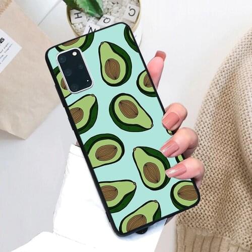 For Samsung Galaxy AVOCADO MINT Soft TPU Black Border Samsung Galaxy Case